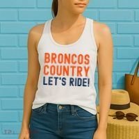 Broncos Country LetS Ride! Sports Team Fans Women's Tank Top thumb 2