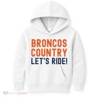 Broncos Country LetS Ride! Sports Team Fans Kids Hoodie thumb 0