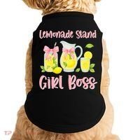 Bow Coquette Lemonade Stand Girl Boss Ceo Lemon Juice Summer Doggie Tank thumb 0