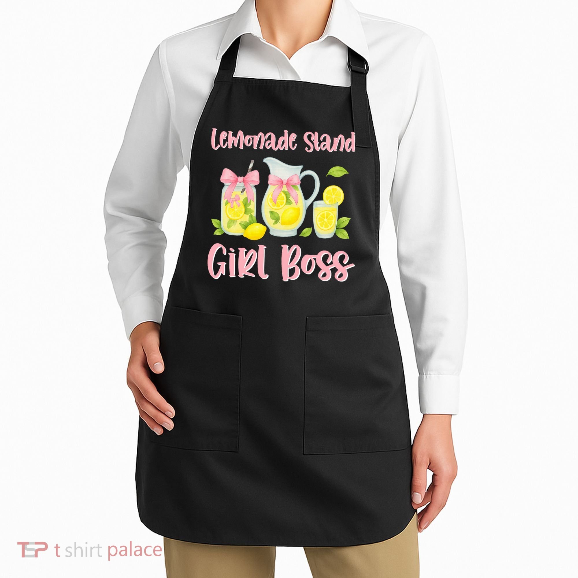 Bow Coquette Lemonade Stand Girl Boss Ceo Lemon Juice Summer Apron