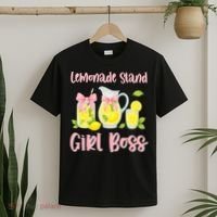 Bow Coquette Lemonade Stand Girl Boss Ceo Lemon Juice Summer T-Shirt thumb 2