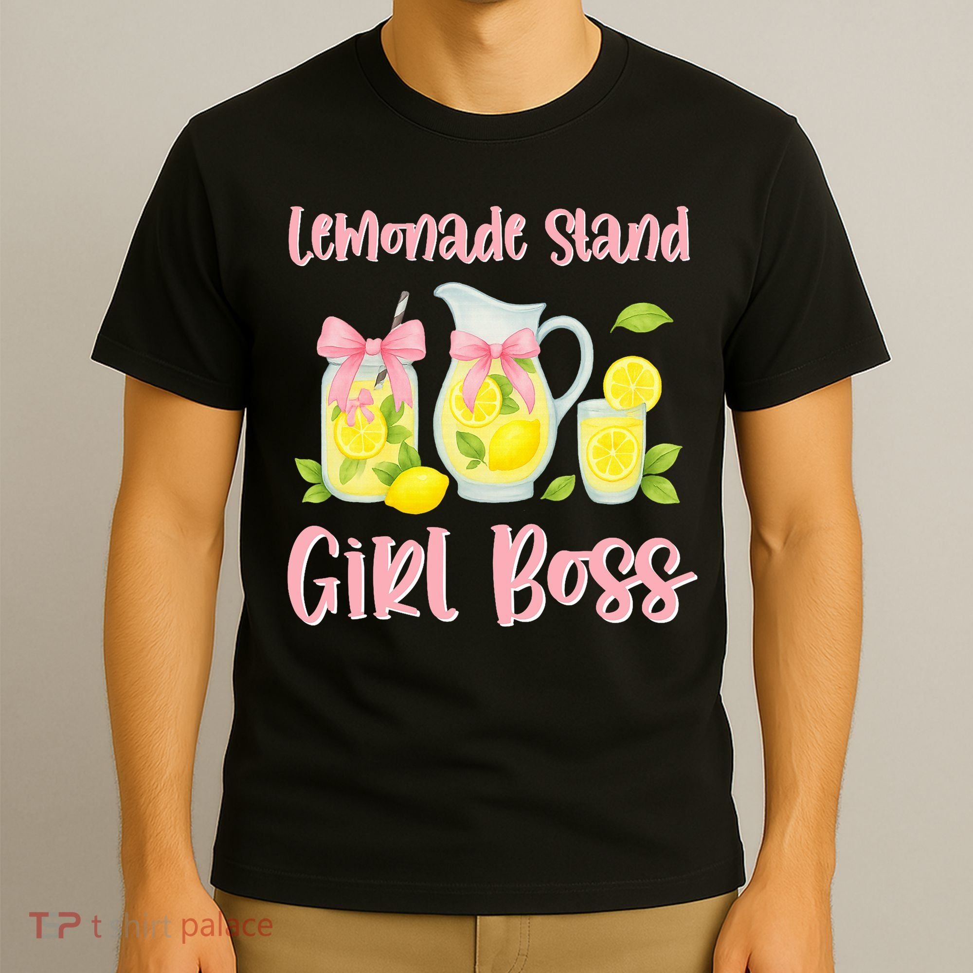 Bow Coquette Lemonade Stand Girl Boss Ceo Lemon Juice Summer T-Shirt