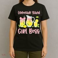 Bow Coquette Lemonade Stand Girl Boss Ceo Lemon Juice Summer T-Shirt thumb 4