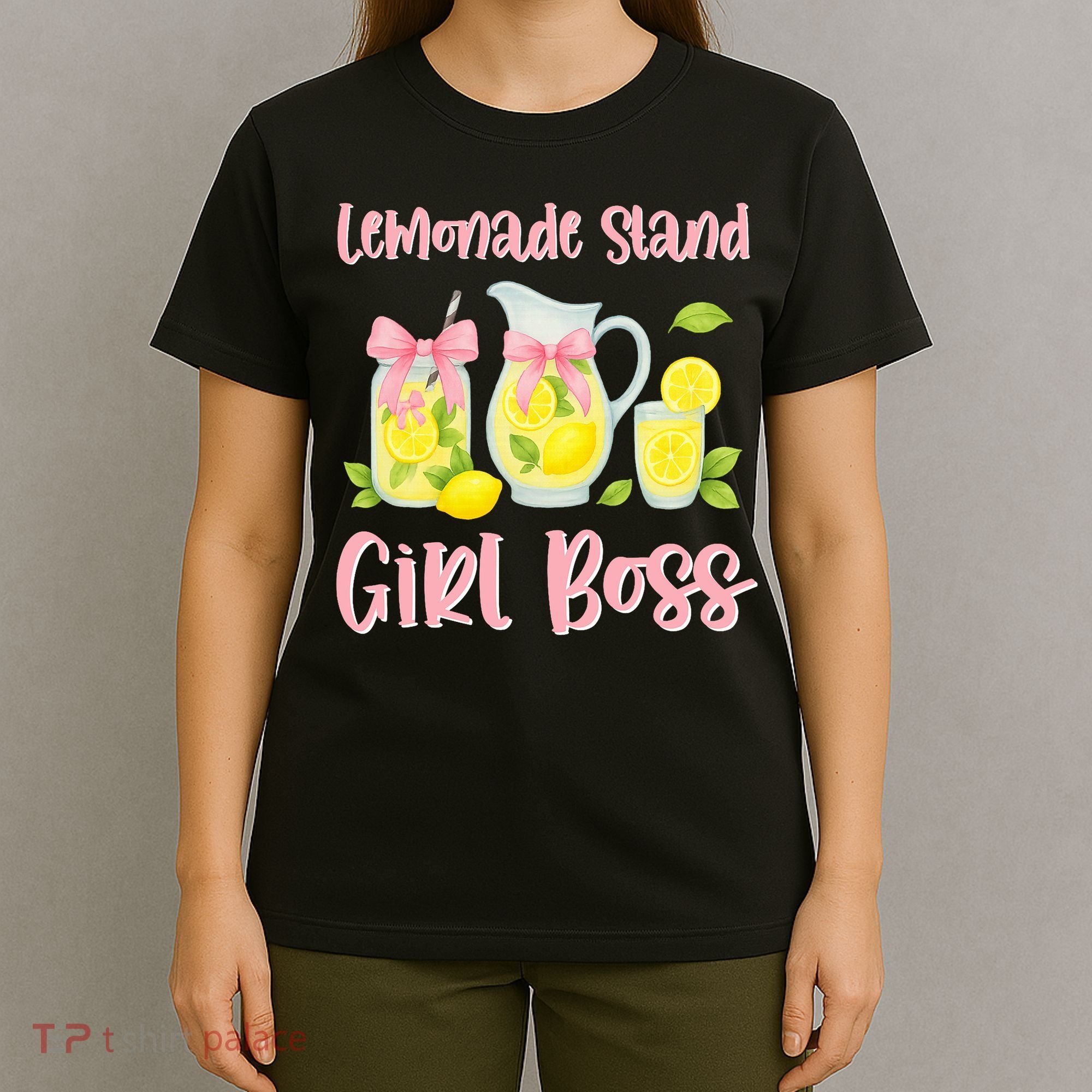 Bow Coquette Lemonade Stand Girl Boss Ceo Lemon Juice Summer T-Shirt