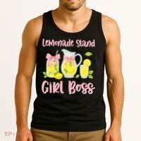 Bow Coquette Lemonade Stand Girl Boss Ceo Lemon Juice Summer Tank Top thumb 3