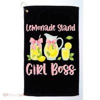 Bow Coquette Lemonade Stand Girl Boss Ceo Lemon Juice Summer Golf Towel thumb 0