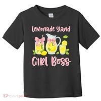 Bow Coquette Lemonade Stand Girl Boss Ceo Lemon Juice Summer Toddler T-Shirt thumb 0
