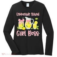 Bow Coquette Lemonade Stand Girl Boss Ceo Lemon Juice Summer Women's Long Sleeve Shirt thumb 0