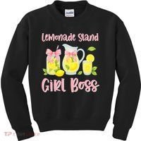 Bow Coquette Lemonade Stand Girl Boss Ceo Lemon Juice Summer Kids Sweatshirt thumb 0