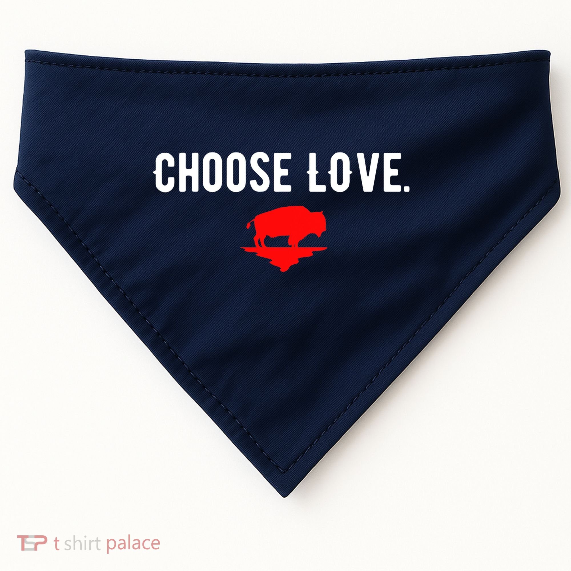 Buffalo Choose Love Choose Love Bills USA-Made Doggie Bandana