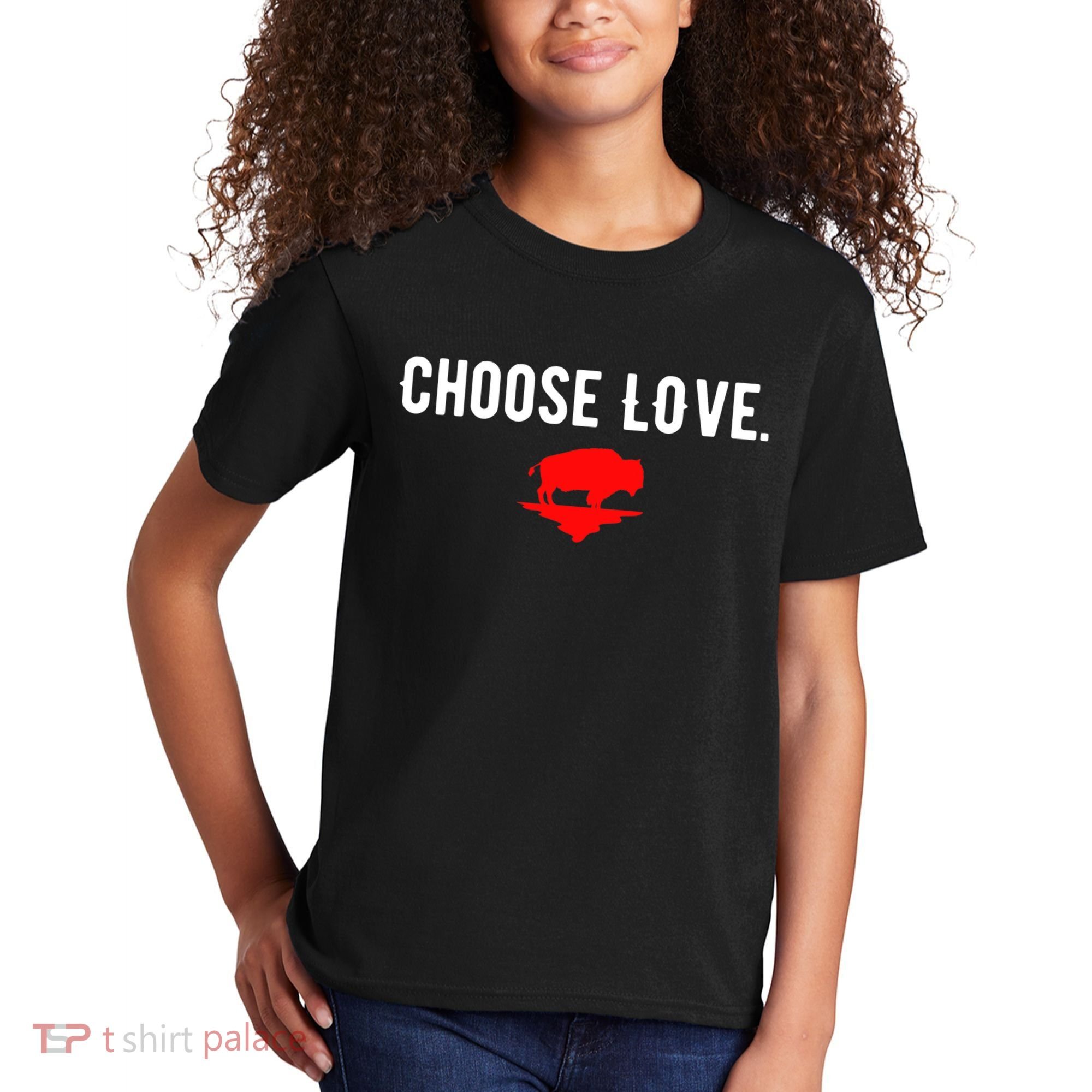 Buffalo Choose Love Choose Love Bills Kids T-Shirt