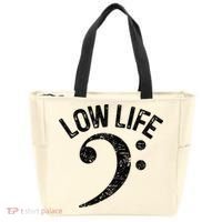 Bass Clef Low Life Music Marching Band Low Brass Bass Note Tote Bag thumb 0