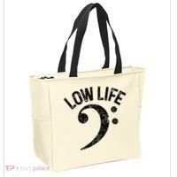 Bass Clef Low Life Music Marching Band Low Brass Bass Note Tote Bag thumb 2