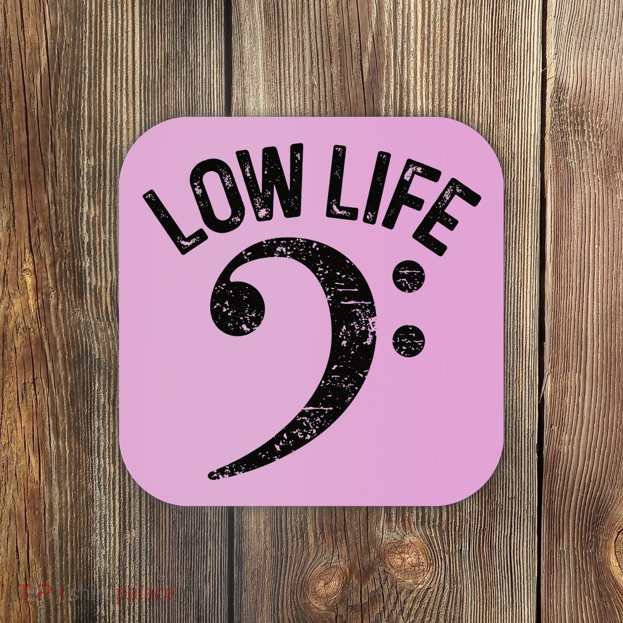 Bass Clef Low Life Music Marching Band Low Brass Bass Note Coaster