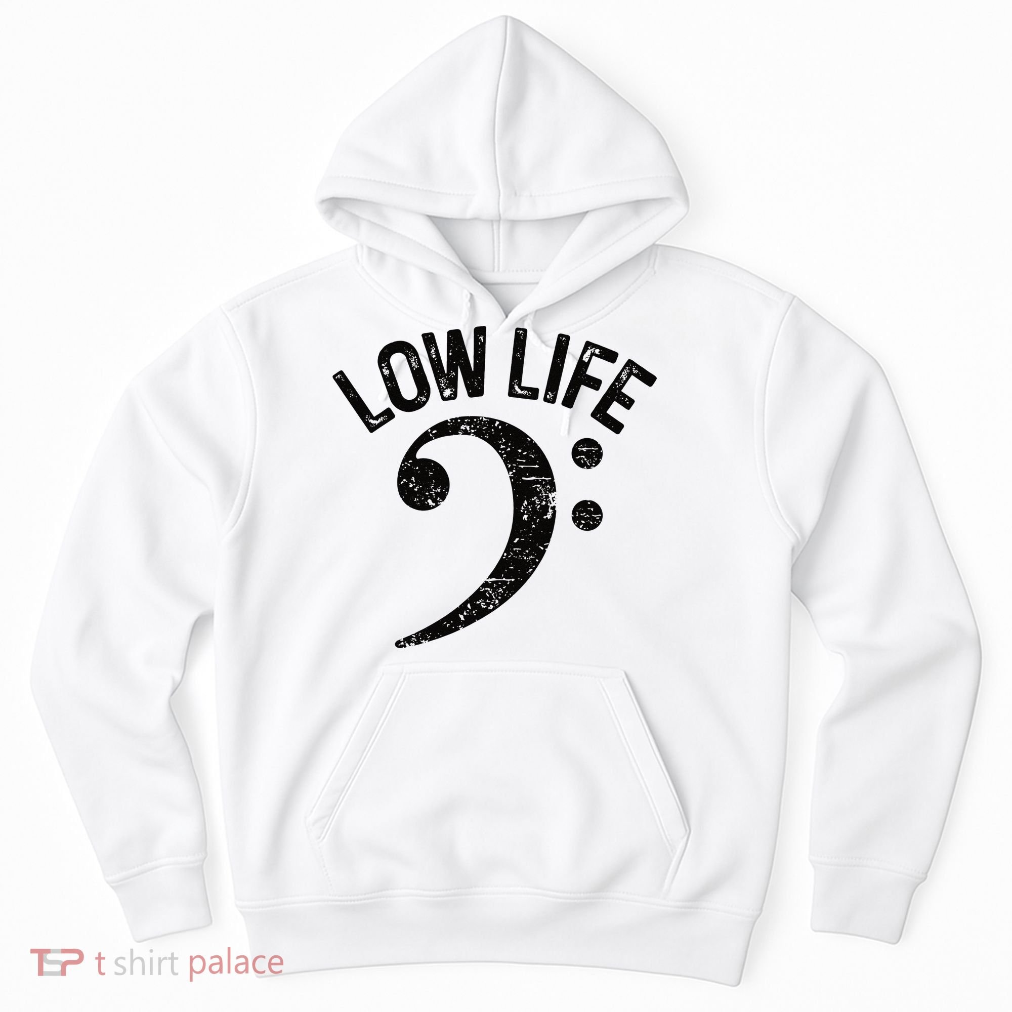 Bass Clef Low Life Music Marching Band Low Brass Bass Note Hoodie