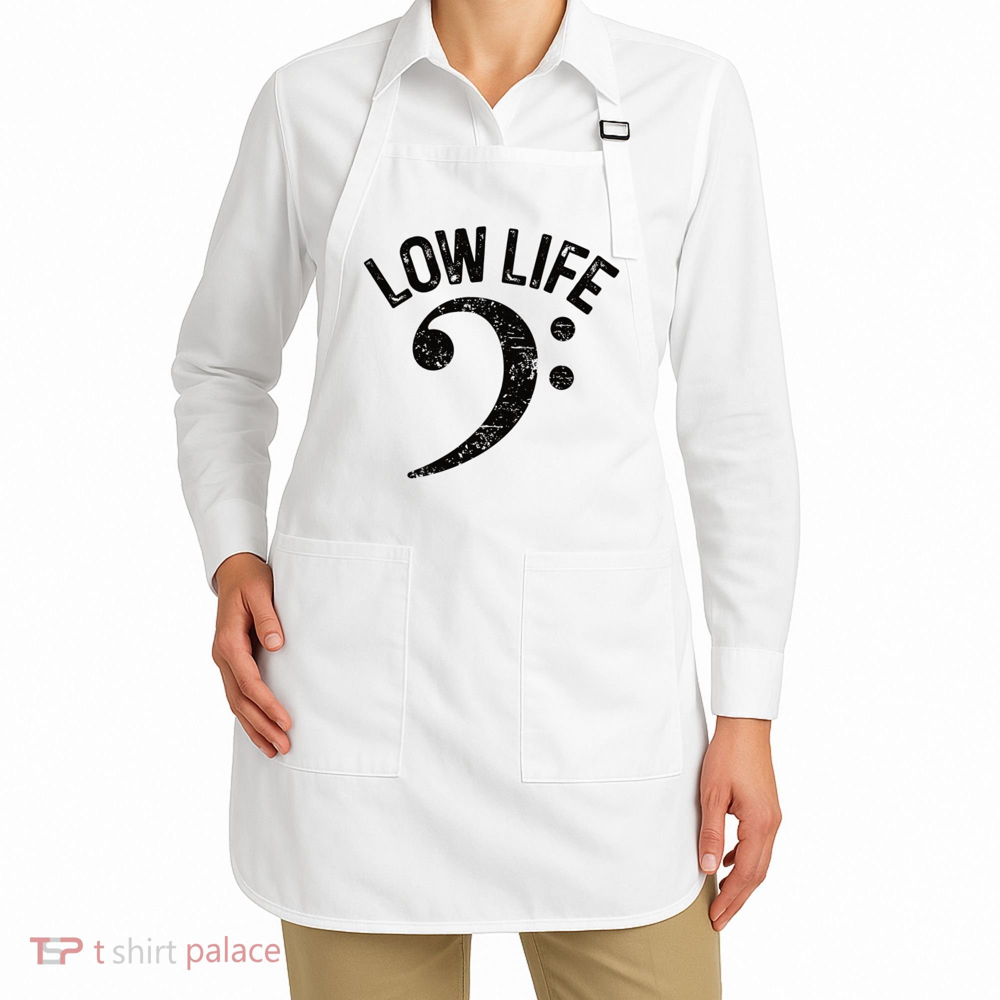 Bass Clef Low Life Music Marching Band Low Brass Bass Note Apron