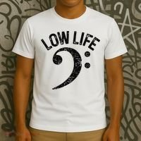 Bass Clef Low Life Music Marching Band Low Brass Bass Note T-Shirt thumb 3