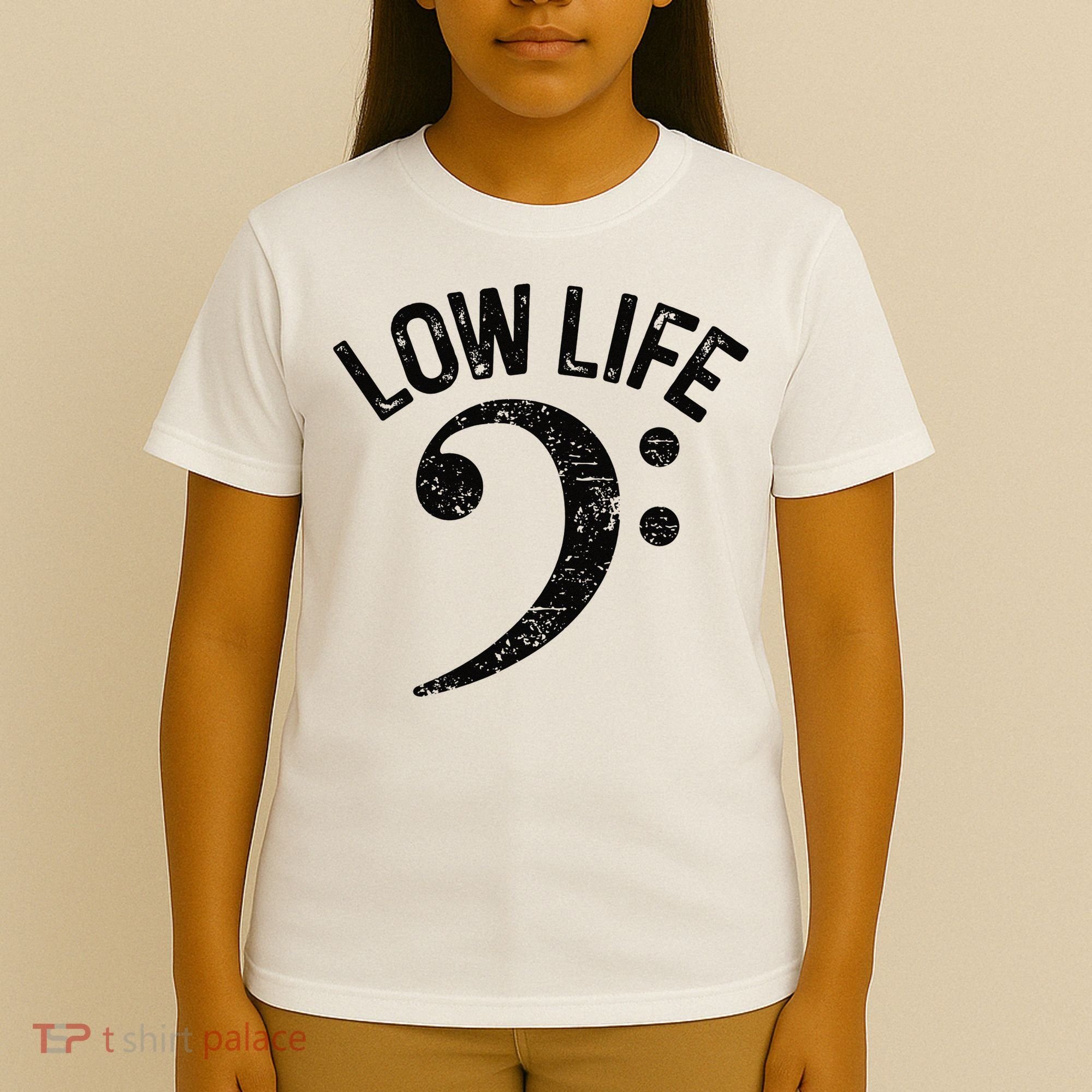 Bass Clef Low Life Music Marching Band Low Brass Bass Note T-Shirt