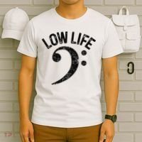 Bass Clef Low Life Music Marching Band Low Brass Bass Note T-Shirt thumb 6