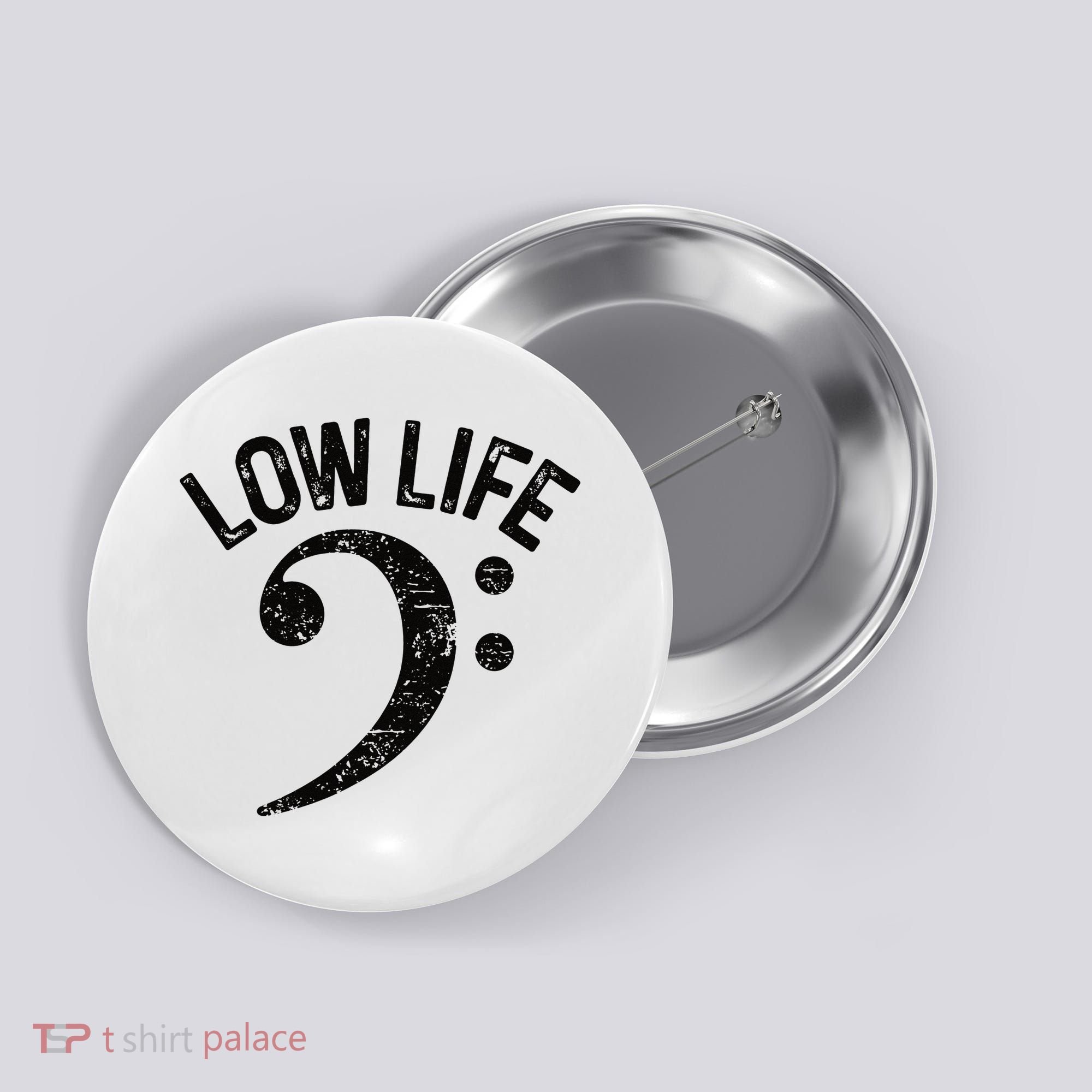 Bass Clef Low Life Music Marching Band Low Brass Bass Note Button