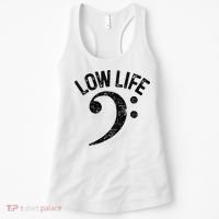 Bass Clef Low Life Music Marching Band Low Brass Bass Note Women's Tank Top thumb 0