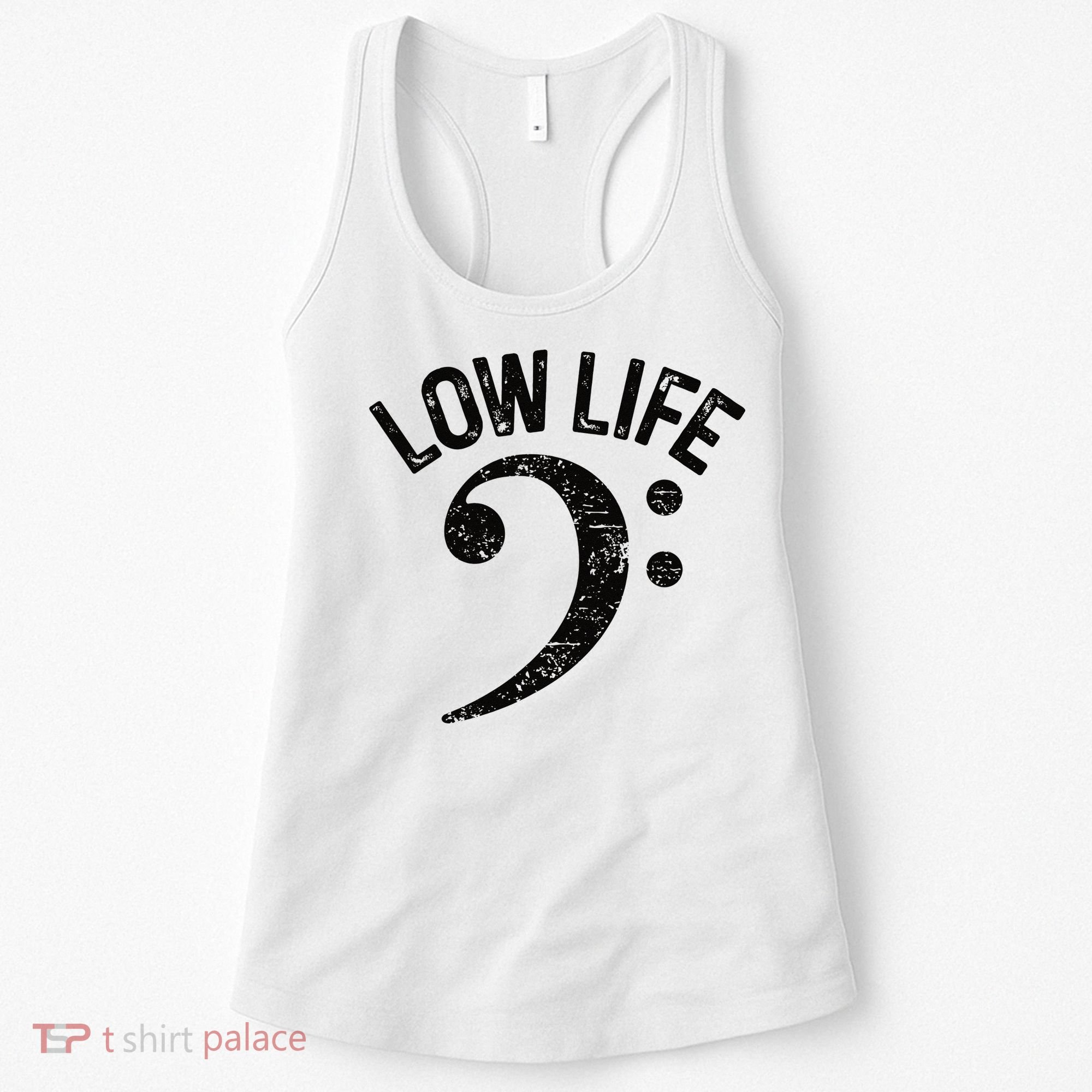 Bass Clef Low Life Music Marching Band Low Brass Bass Note Women's Tank Top