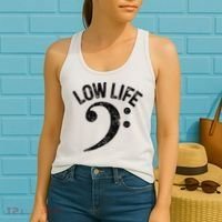 Bass Clef Low Life Music Marching Band Low Brass Bass Note Women's Tank Top thumb 2