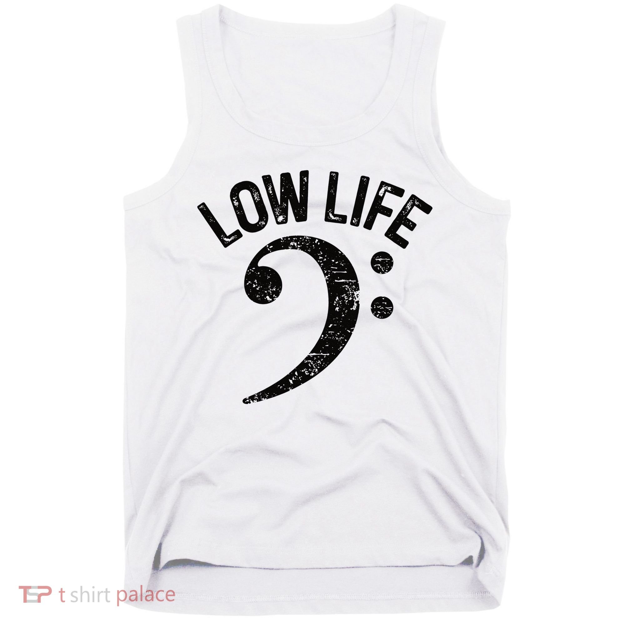 Bass Clef Low Life Music Marching Band Low Brass Bass Note Tank Top
