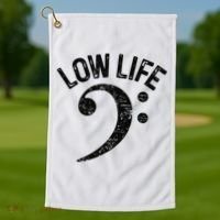 Bass Clef Low Life Music Marching Band Low Brass Bass Note Golf Towel thumb 1