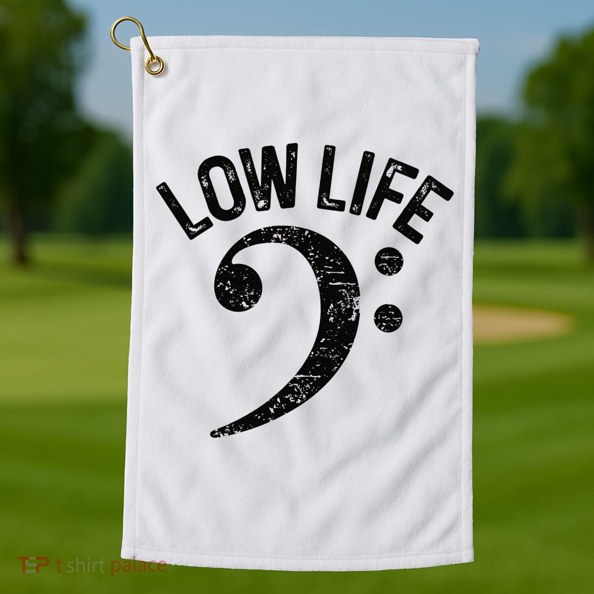 Bass Clef Low Life Music Marching Band Low Brass Bass Note Golf Towel