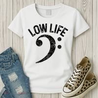 Bass Clef Low Life Music Marching Band Low Brass Bass Note Women's T-Shirt thumb 3