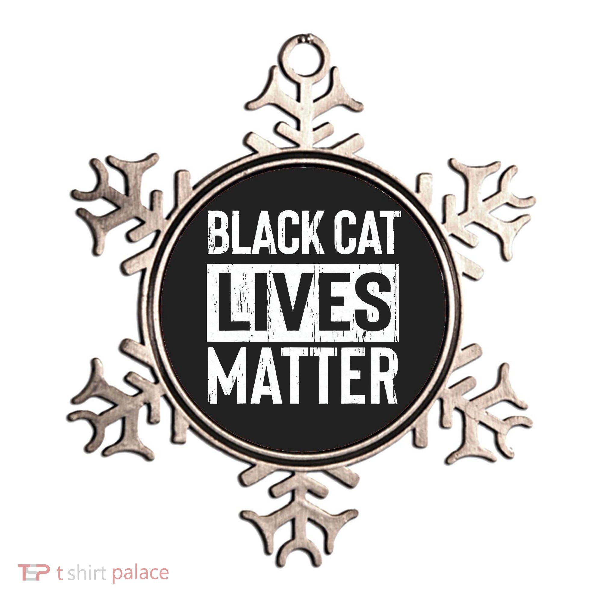 Black Cat Lives Matter Funny Gift Ornament