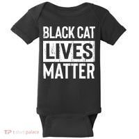 Black Cat Lives Matter Funny Gift Baby Bodysuit thumb 0