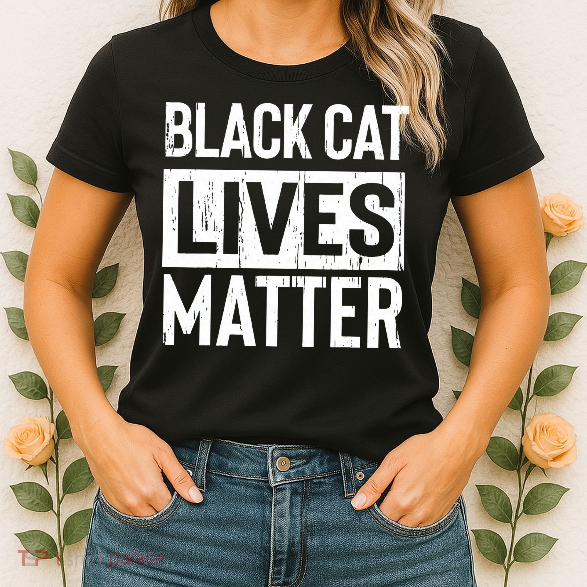 Black Cat Lives Matter Funny Gift Women's T-Shirt