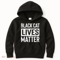 Black Cat Lives Matter Funny Gift Kids Hoodie thumb 0