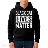 Black Cat Lives Matter Funny Gift Kids Hoodie thumb 4