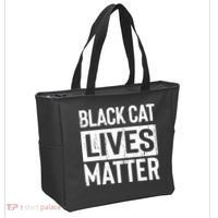 Black Cat Lives Matter Funny Gift Tote Bag thumb 2