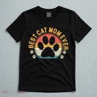 Best Cat Mom Ever Retro Sunset T-Shirt thumb 5
