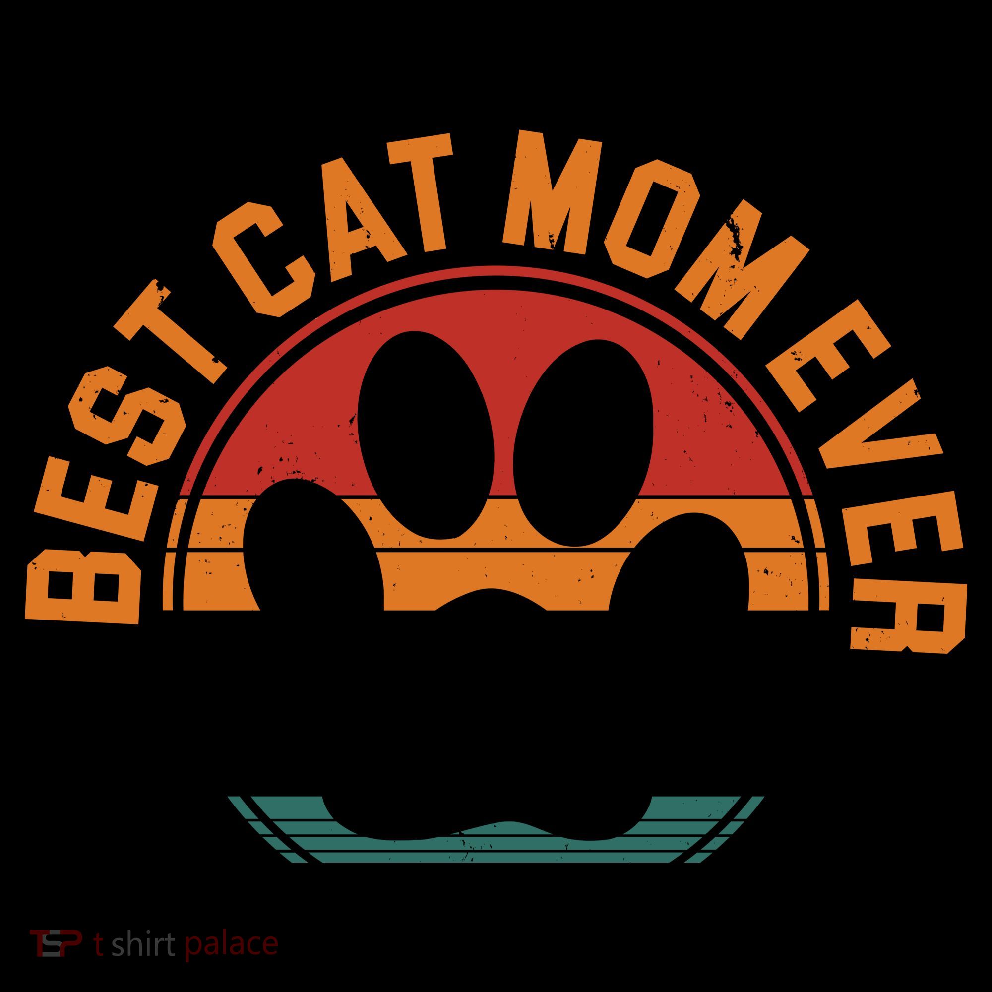 Best Cat Mom Ever Retro Sunset Coffee Mug