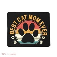 Best Cat Mom Ever Retro Sunset Mousepad thumb 0