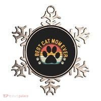Best Cat Mom Ever Retro Sunset Ornament thumb 0