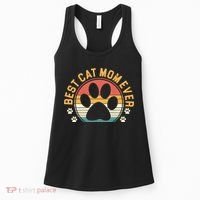 Best Cat Mom Ever Retro Sunset Women's Tank Top thumb 0