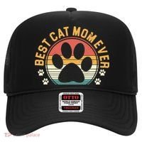 Best Cat Mom Ever Retro Sunset Hat thumb 0