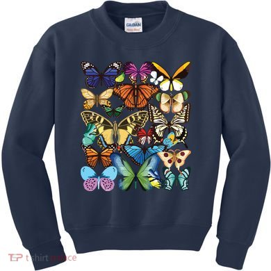 Butterfly Collection Monarch Butterfly Lover Butterflies Kids Sweatshirt