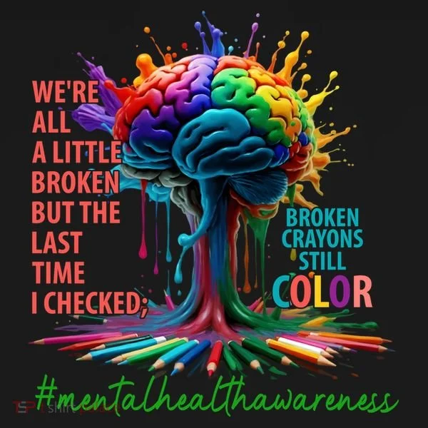 Broken Crayons Mental Health Bucket Hat