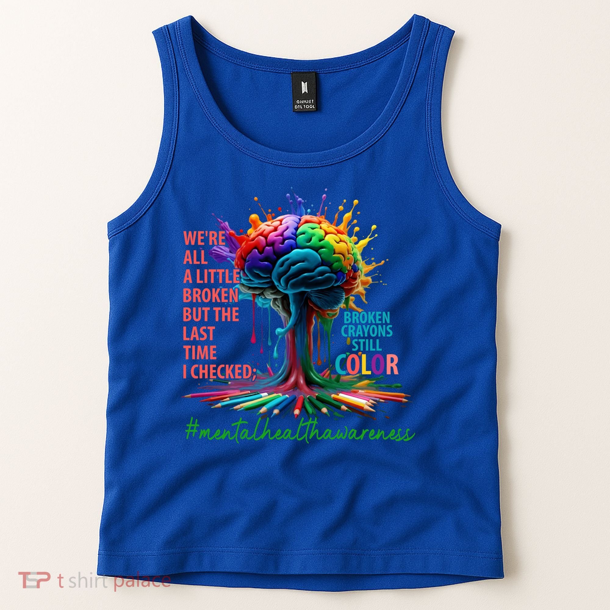 Broken Crayons Mental Health Tank Top