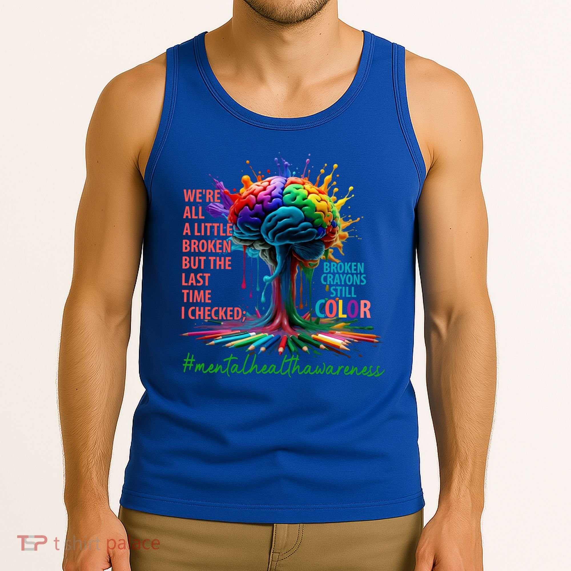 Broken Crayons Mental Health Tank Top