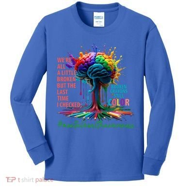 Broken Crayons Mental Health Kids Long Sleeve Shirt