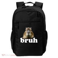 Bruh Capybara Meme Funny Bruh Saying Backpack thumb 0
