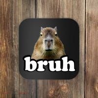 Bruh Capybara Meme Funny Bruh Saying Coaster thumb 0